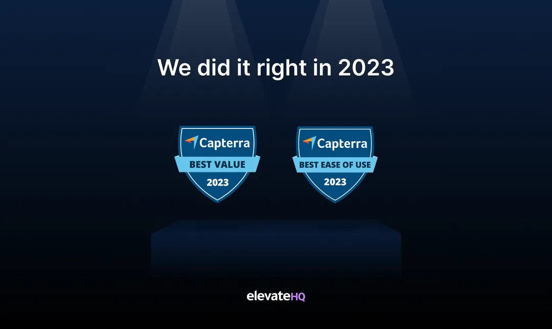 ElevateHQ Wraps Up 2023 Winning Multiple Badges from Gartner Digital Markets